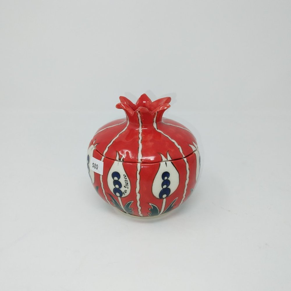 TURKISH CERAMIC POMEGRANATE VASE/DIFFUSER RED